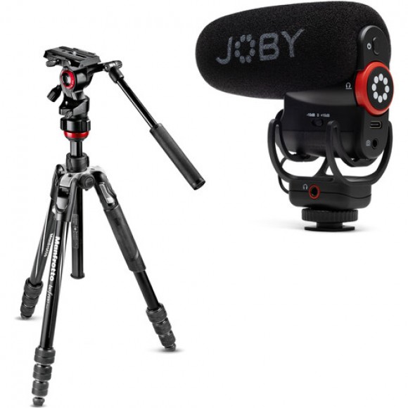 Manfrotto Befree Live Tripod & Joby Wavo Plus